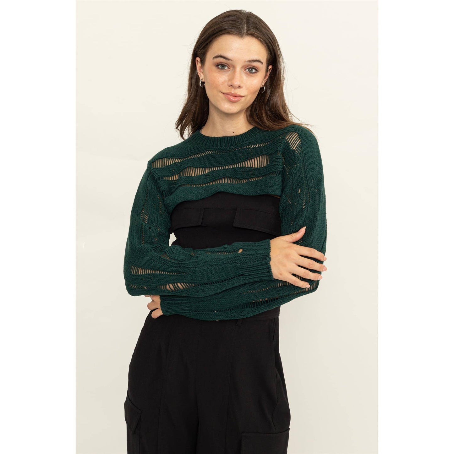 Open Knit Shrug Sweater - 4 Colors
