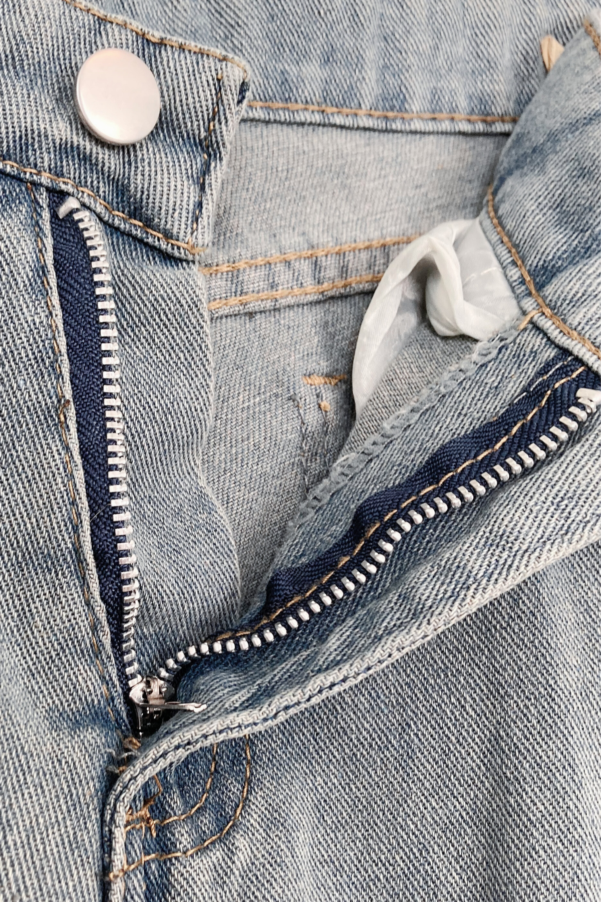 Thrifted Jeans w/ Faux Leather Star Detail - Size Medium