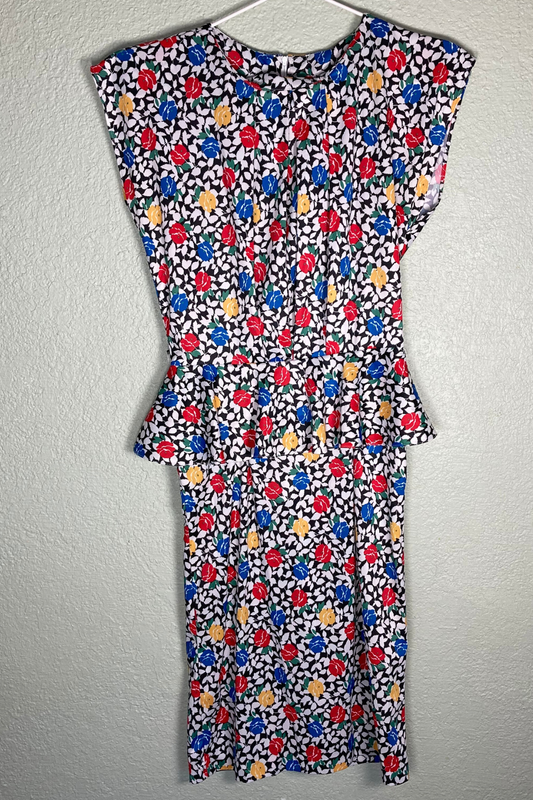 Vintage Midi Floral Isadora New York Dress - Size 3/4