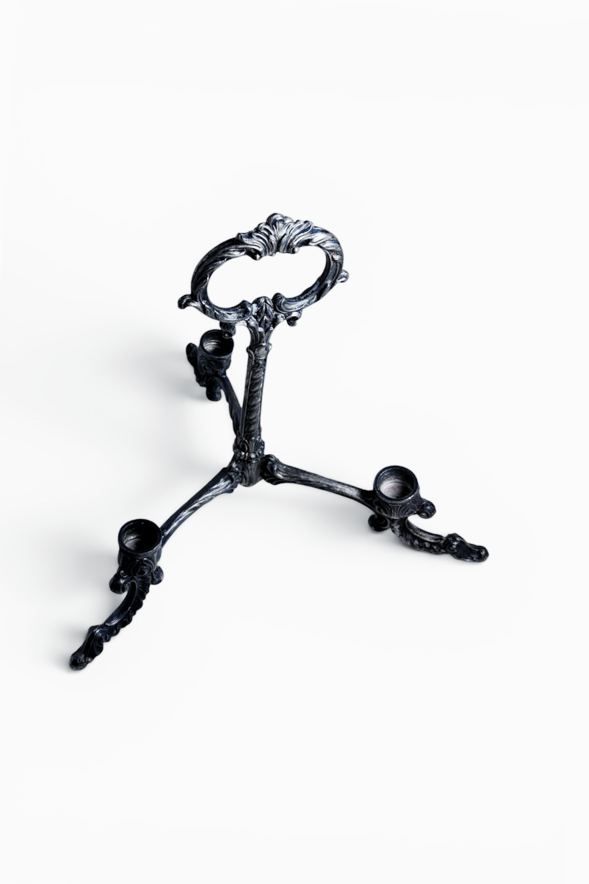 Vintage Silver-Plated Tri-Candleabra