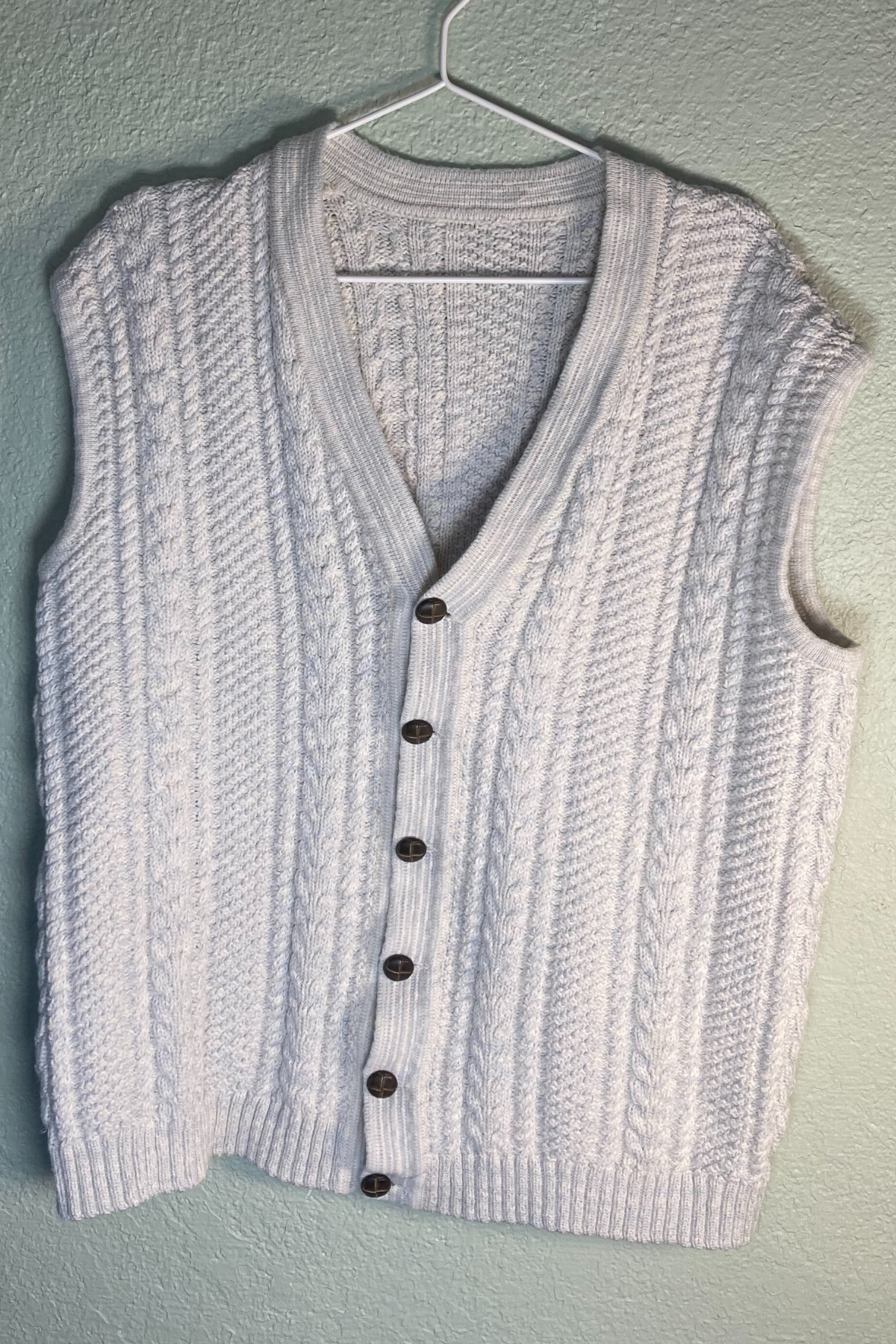 Vintage Cable Knit Sweater Vest
