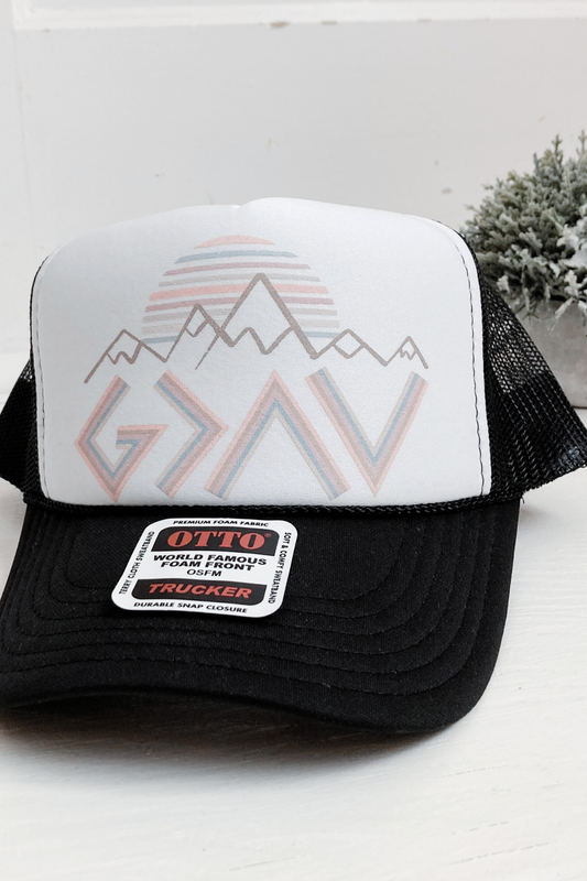 Boho God is Greater than the Highs and Lows Trucker Hat