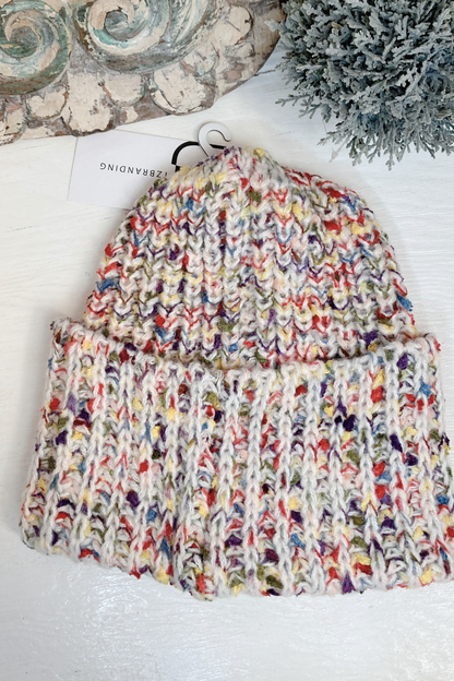 Haila - Boho Knitted Splash Beanie Hat