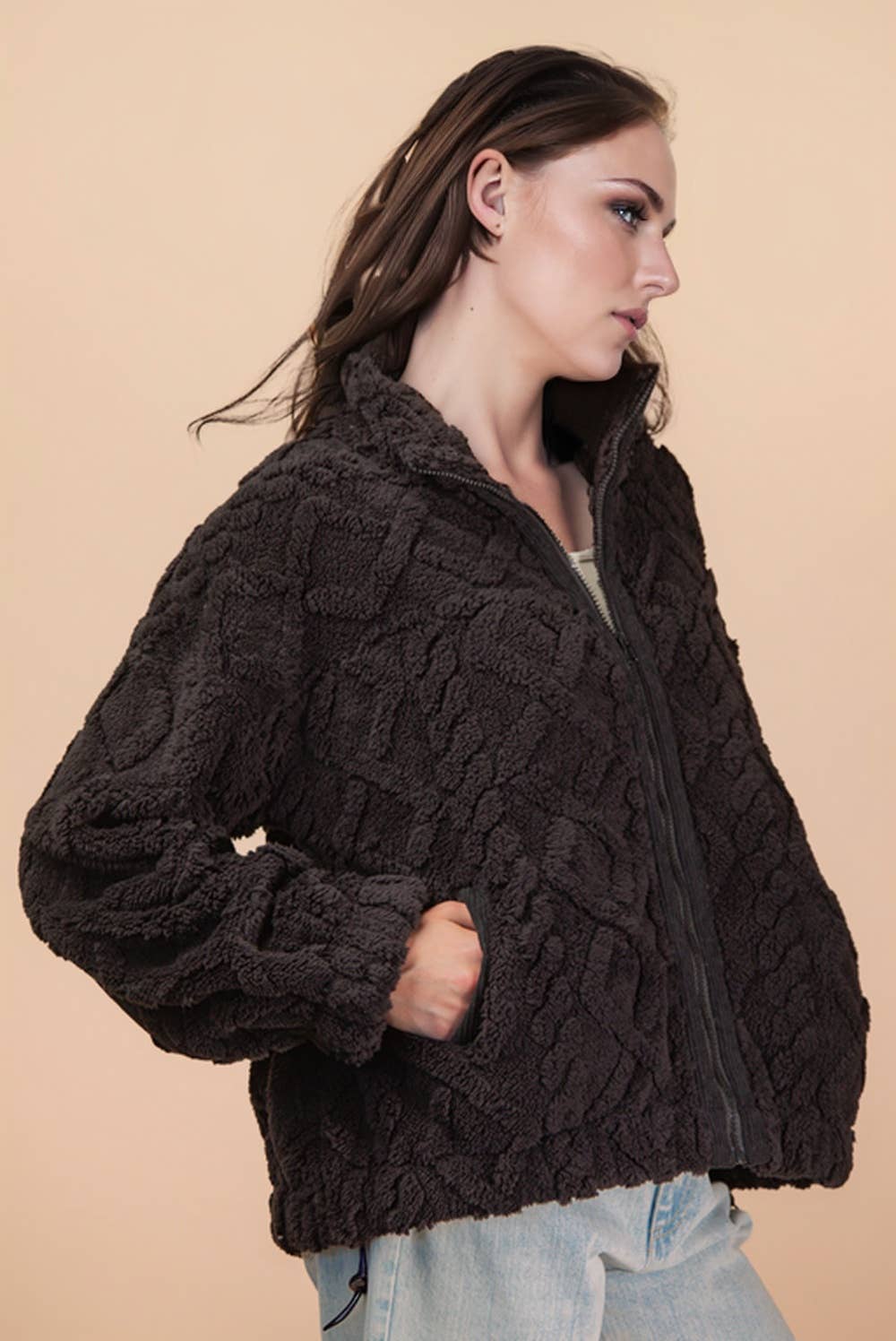 Super Fuzzy Fleece Oversized Jacket