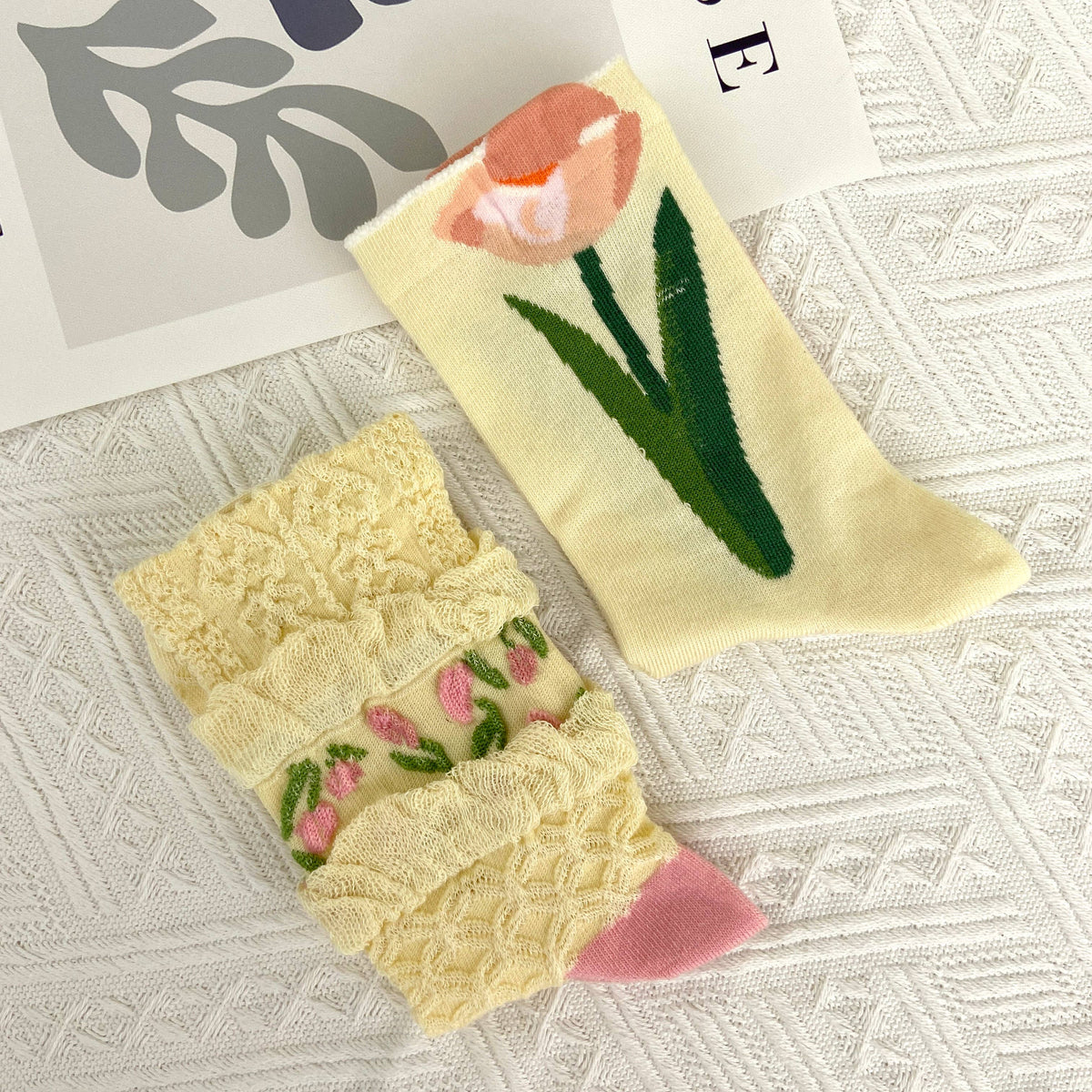 Tulip Vintage  Style Socks