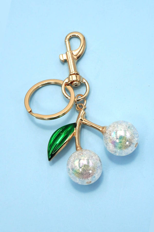 Pearlie Cherry Drop w/ Leaf Key & Bag Charm