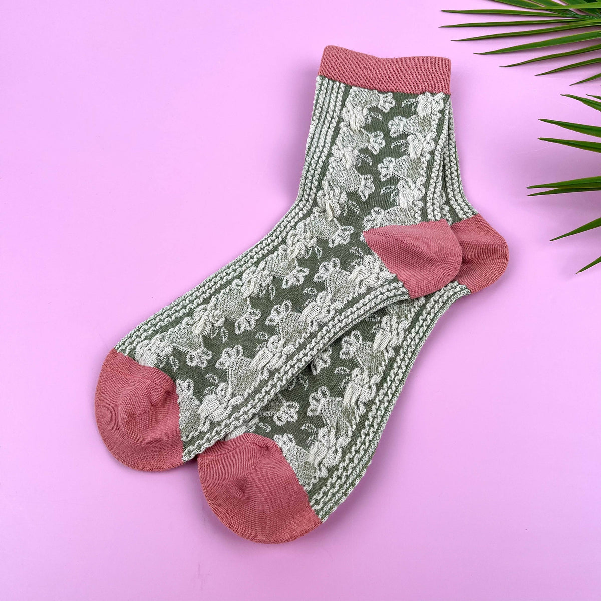Vintage Floral Embroidered Socks - 3 Colors