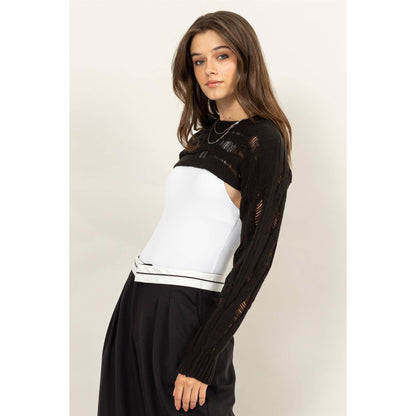 Open Knit Shrug Sweater - 4 Colors