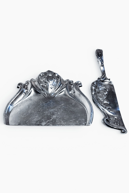 Vintage Silver-Plated Crumb Set