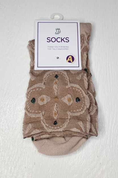 Rufia Floral Knit Vintage Style Socks