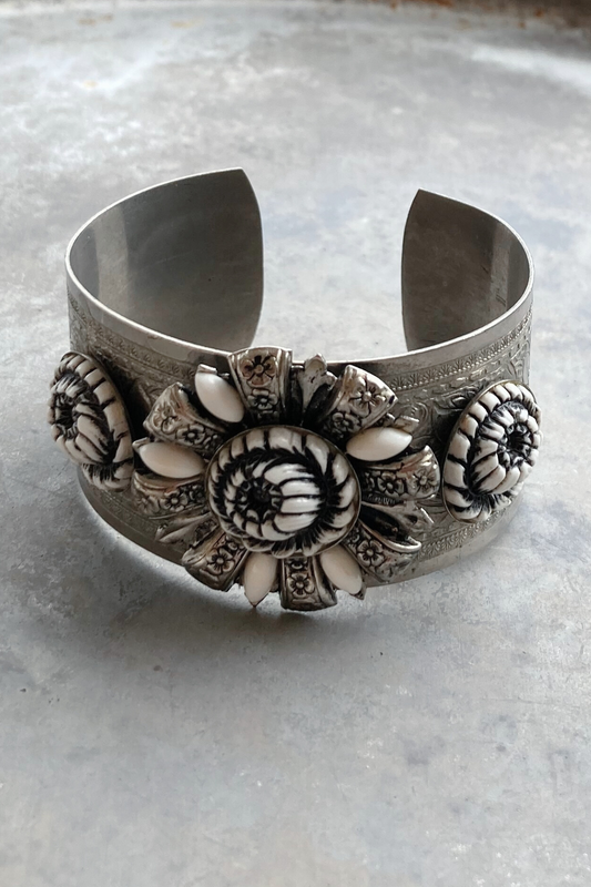 Vintage Floral Cuff Bracelet