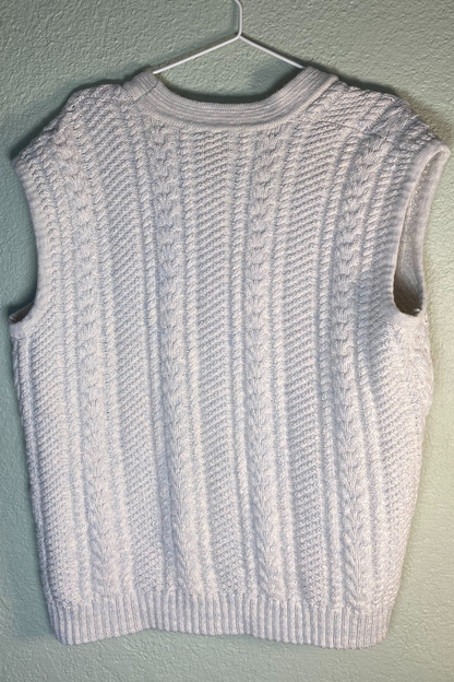 Vintage Cable Knit Sweater Vest