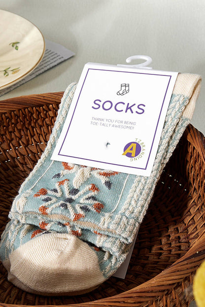 Rufia Retro Embossed Socks