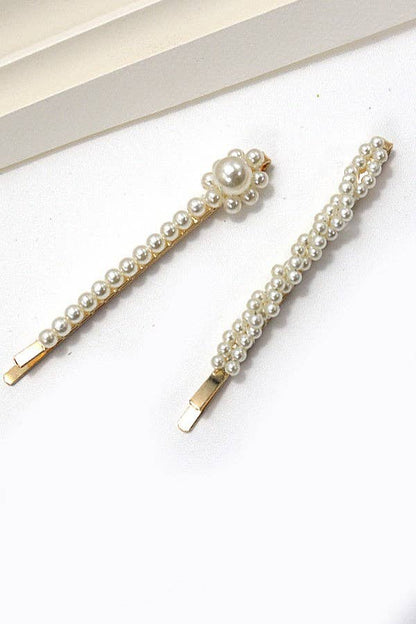 Pearl Hair Pins - Set of 2