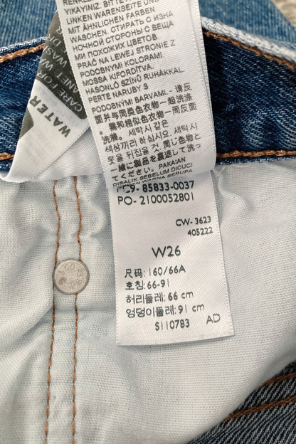 Thrifted Levi's 501 Distressed Denim Shorts - Size 26