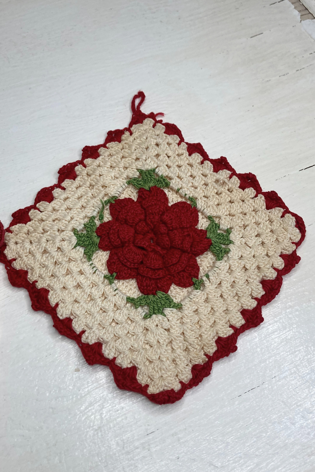 Vintage Handmade Crochet Pot Holders - Set of 2
