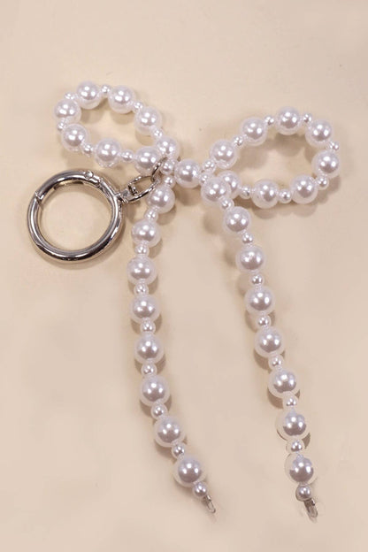 Pearl Bow Key & Bag Charm