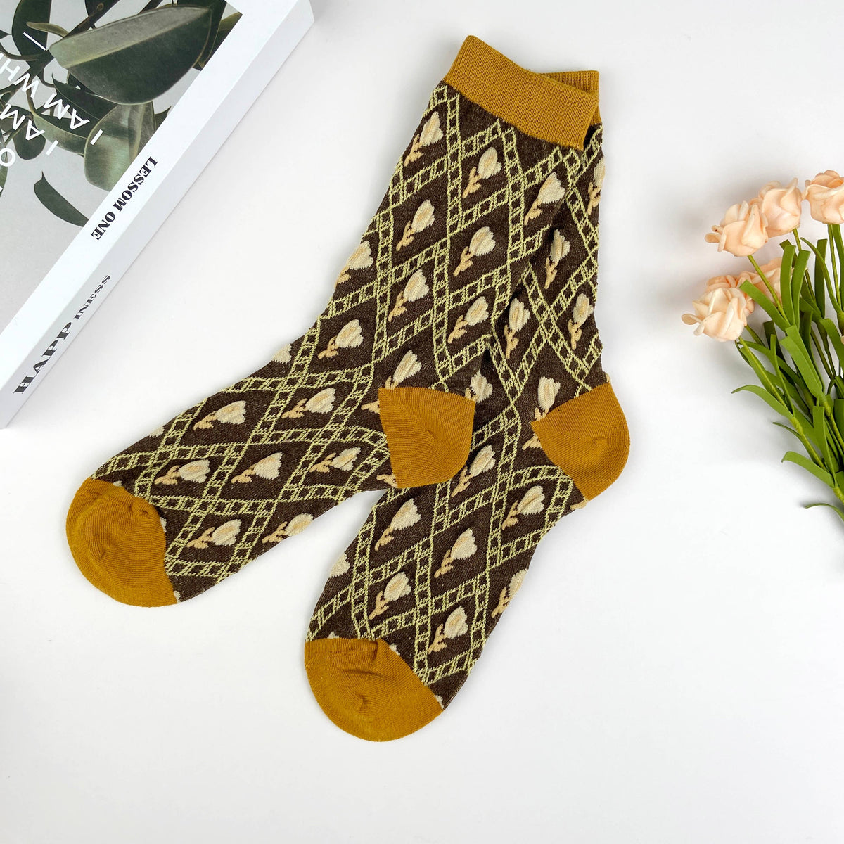 Lolita Floral Cotton Socks - 4 Styles