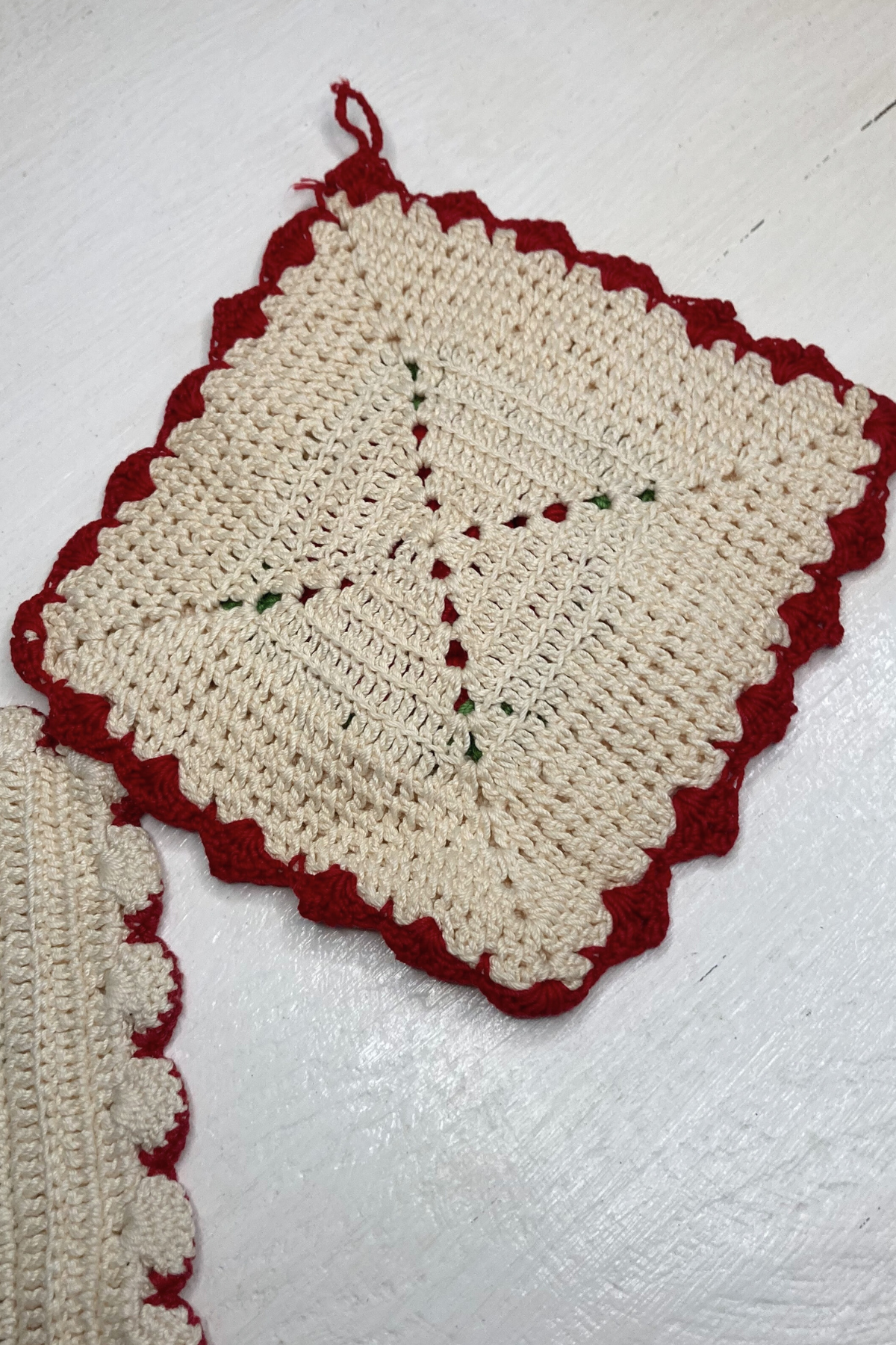 Vintage Handmade Crochet Pot Holders - Set of 2