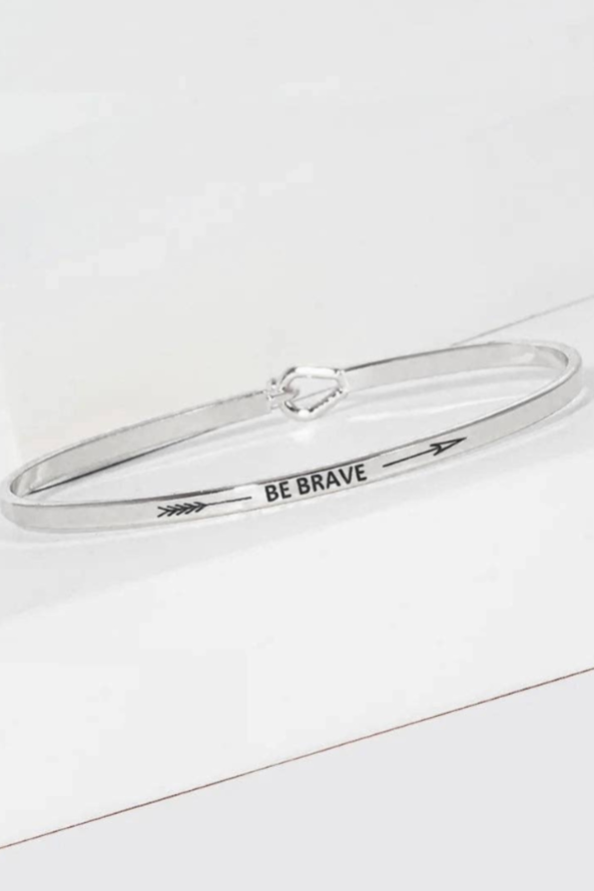 Be Brave Engraved Inspirational Bangle Bracelet - 2 Colors