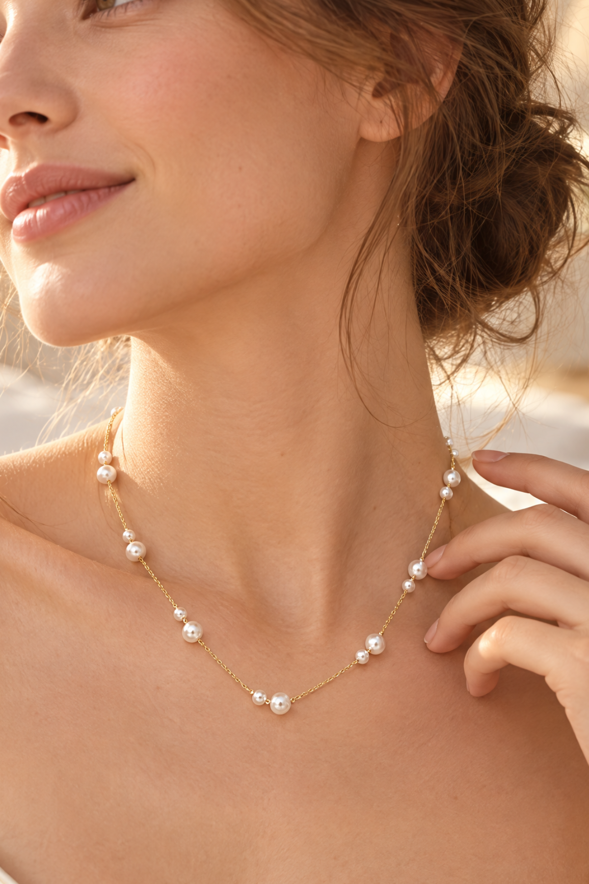 Lovely Dainty Pearl Necklace