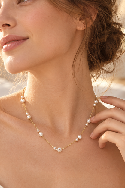 Lovely Dainty Pearl Necklace