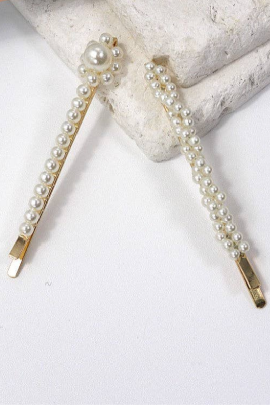 Pearl Hair Pins - Set of 2