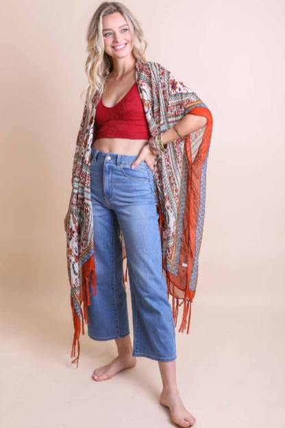 Bohemian Diamond Tassel Kimono