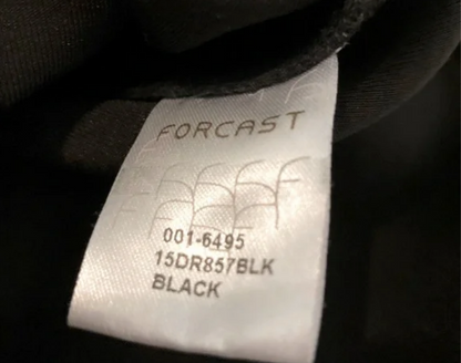 Thrifted Forcast Black Lace Midi Cap-Sleeve Dress - Size 6