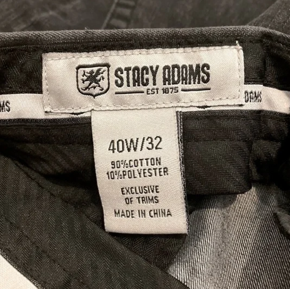 Thrifted Stacy Adams Casual Black Pants - Size 40W/32