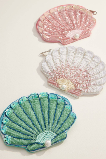 Seashell Beaded Coin Purse - 4 Colors