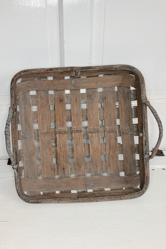 Thrifted Square Tobacco Basket