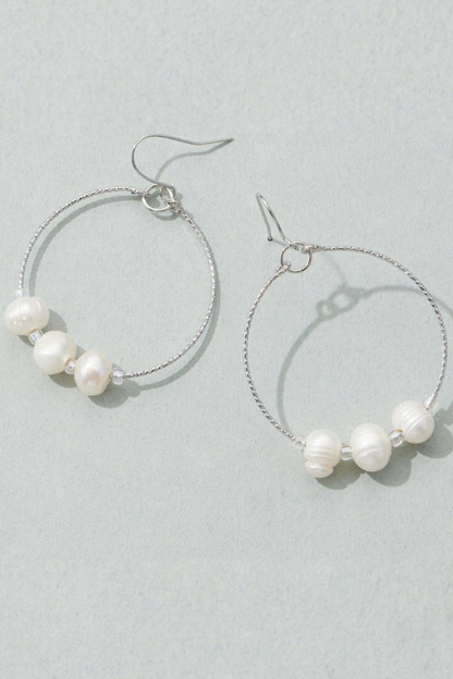 Freshwater Pearl Hoop Earrings