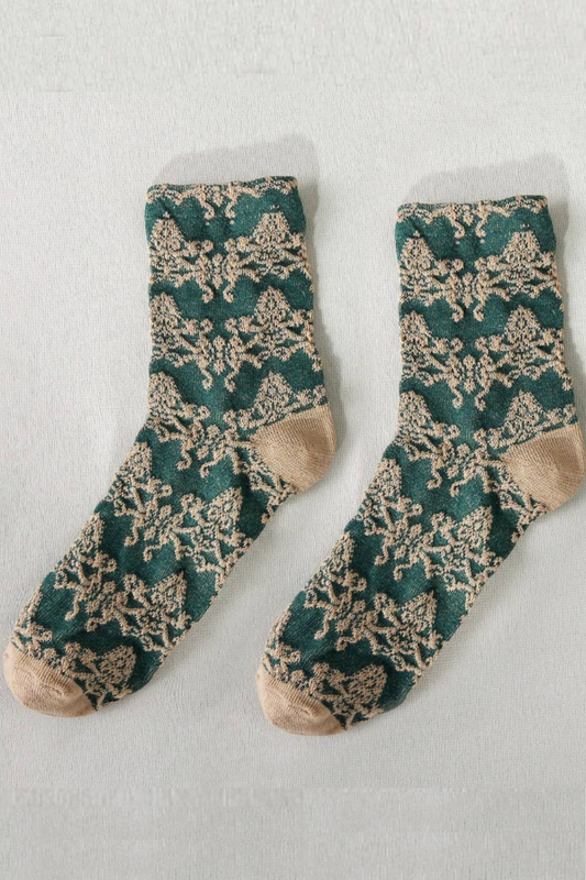 Rufia Retro Embossed Socks