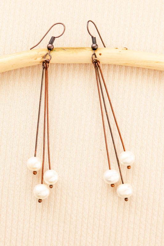 Shooting Star Pearl Earrings