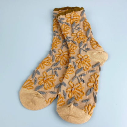 Sweet Flower Tube Socks - 3 Colors
