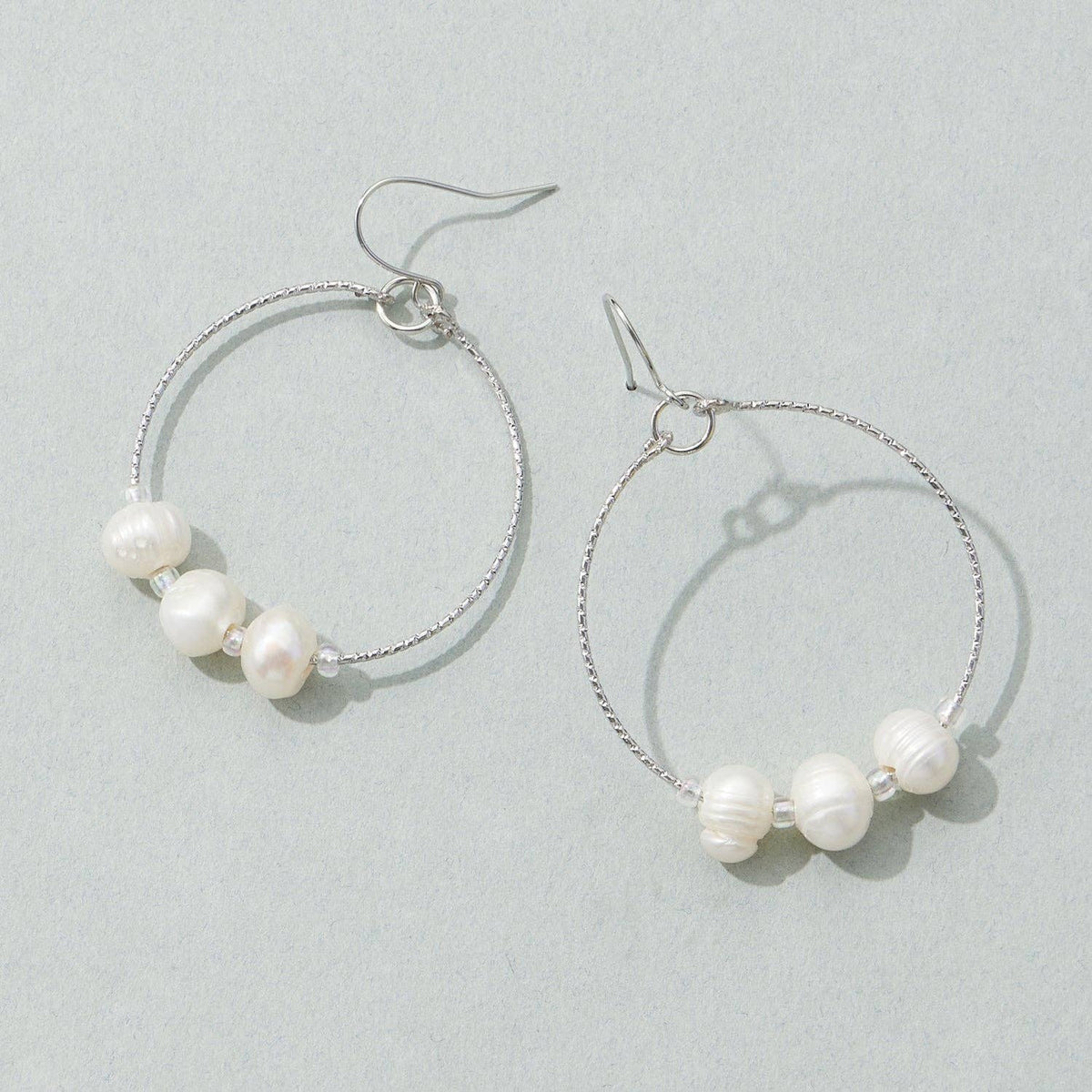 Freshwater Pearl Hoop Earrings