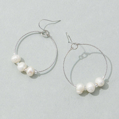 Freshwater Pearl Hoop Earrings
