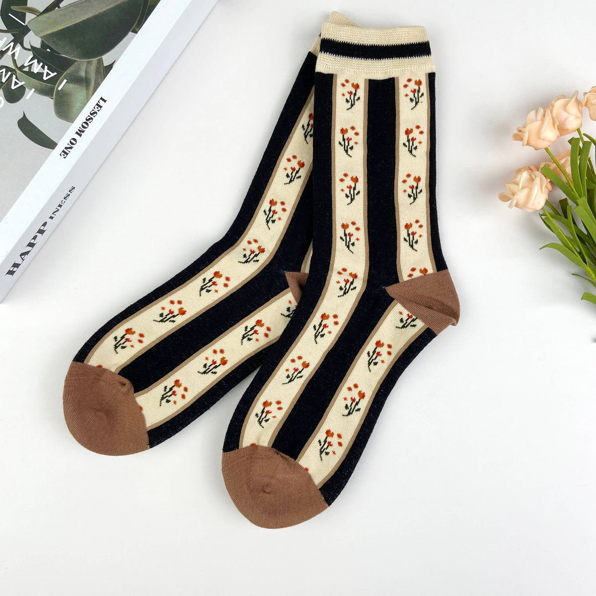 Lolita Floral Cotton Socks - 4 Styles