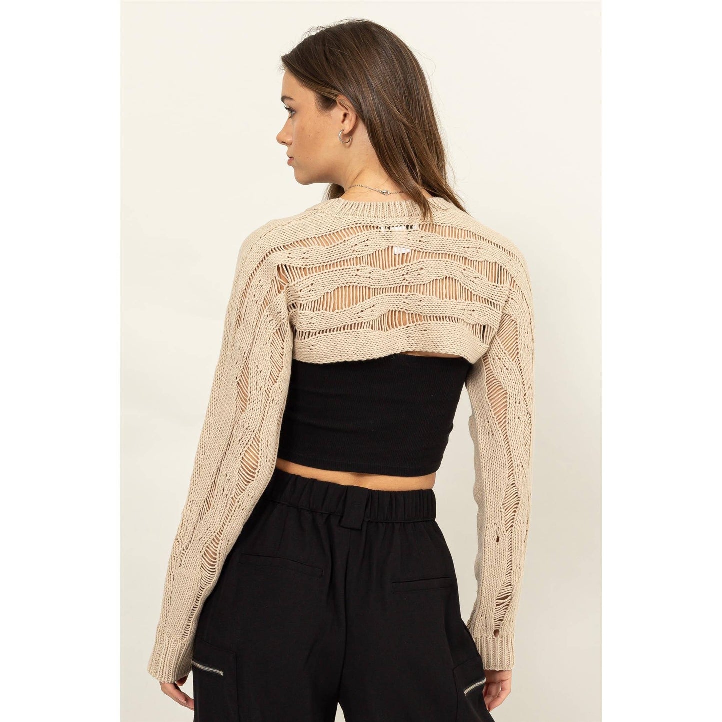 Open Knit Shrug Sweater - 4 Colors