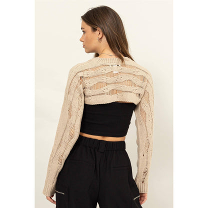 Open Knit Shrug Sweater - 4 Colors