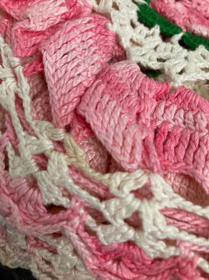 Vintage Crocheted Pink Doilies - Set of 3