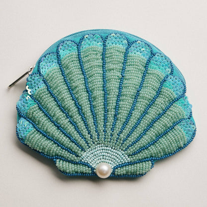 Seashell Beaded Coin Purse - 4 Colors