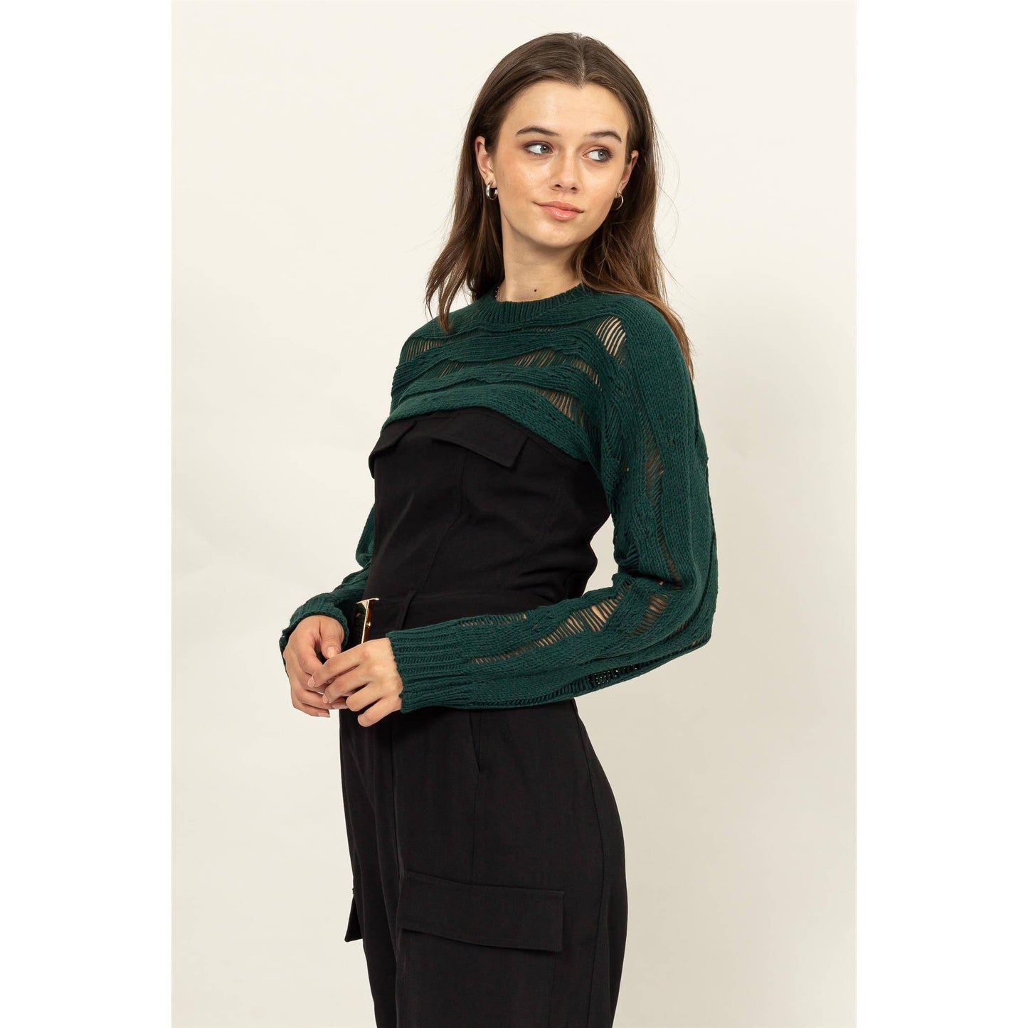 Open Knit Shrug Sweater - 4 Colors