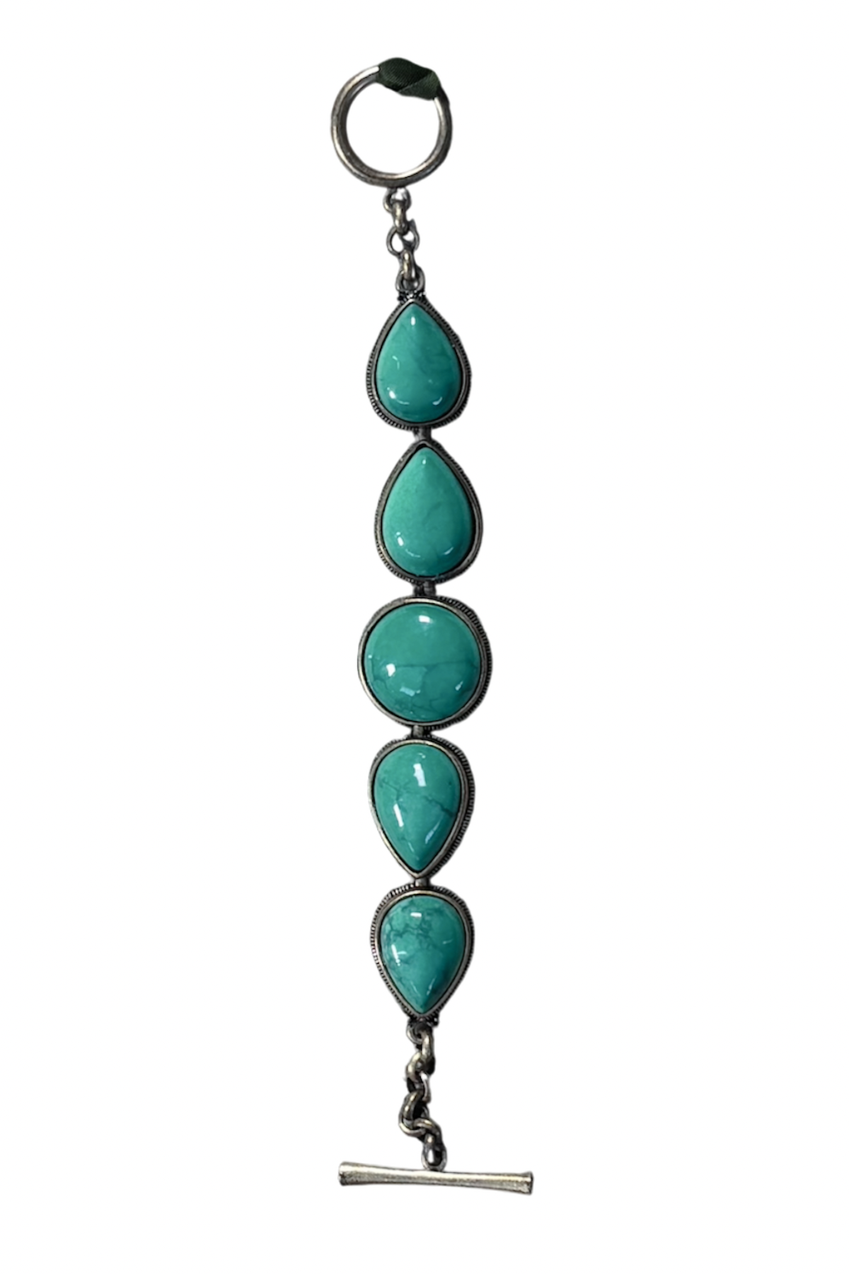 Vintage Lucky Green Stone Bracelet