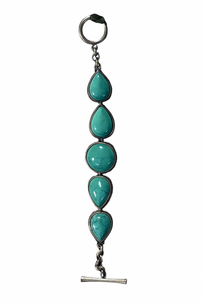 Vintage Lucky Green Stone Bracelet